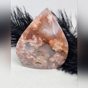 PINK Amethyst Flower Agate Crystal Druzy Flame